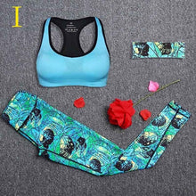 Load image into Gallery viewer, 2 Piece Set Women Yoga Sports Wear Outdoor Running Workout Fitness Top Bra Sports Pants Lady Gym Clothes Suits Free Headband
