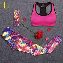 Load image into Gallery viewer, 2 Piece Set Women Yoga Sports Wear Outdoor Running Workout Fitness Top Bra Sports Pants Lady Gym Clothes Suits Free Headband
