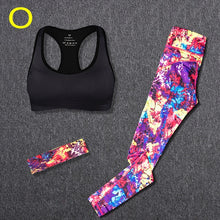 Load image into Gallery viewer, 2 Piece Set Women Yoga Sports Wear Outdoor Running Workout Fitness Top Bra Sports Pants Lady Gym Clothes Suits Free Headband

