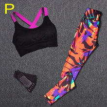 Load image into Gallery viewer, 2 Piece Set Women Yoga Sports Wear Outdoor Running Workout Fitness Top Bra Sports Pants Lady Gym Clothes Suits Free Headband
