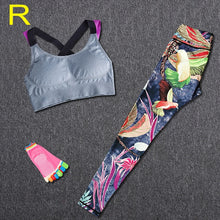 Load image into Gallery viewer, 2 Piece Set Women Yoga Sports Wear Outdoor Running Workout Fitness Top Bra Sports Pants Lady Gym Clothes Suits Free Headband
