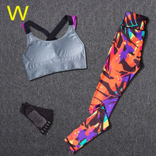 Load image into Gallery viewer, 2 Piece Set Women Yoga Sports Wear Outdoor Running Workout Fitness Top Bra Sports Pants Lady Gym Clothes Suits Free Headband
