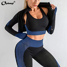 Load image into Gallery viewer, 2020 Yoga Sets Fitness Sports Set Clothing for women Running Gym Tight Leggings High Waist Pants Seamless Bra Top Workout Suits
