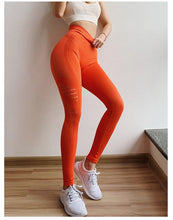 Load image into Gallery viewer, INS trendy women&#39;s sexy tight running pants, women&#39;s sports fitness mesh breathable sweat-absorbent fitness training pants
