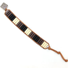 Load image into Gallery viewer, 7 Chakra Bracelet Bohemian Handmade Natural Stone Tube Bead Real Leather Wrapped Bracelet Yoga Couple Bracelet Male/Femail
