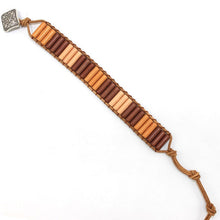 Load image into Gallery viewer, 7 Chakra Bracelet Bohemian Handmade Natural Stone Tube Bead Real Leather Wrapped Bracelet Yoga Couple Bracelet Male/Femail
