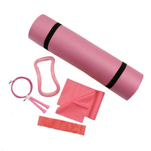 Load image into Gallery viewer, 9 Pieces Yoga Set PVC NBR folding Yoga mat yoga ball resistance band loop leg clip yoga towel yoga  block fitness equipment
