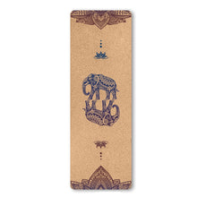 Load image into Gallery viewer, TPE+Cork Non-slip Yoga Mat Fitness Mats Position Line Eco-friendly Natural Cork Yoga Mattress Pilates Mat Exercise Training Mats

