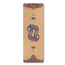 Load image into Gallery viewer, TPE+Cork Non-slip Yoga Mat Fitness Mats Position Line Eco-friendly Natural Cork Yoga Mattress Pilates Mat Exercise Training Mats

