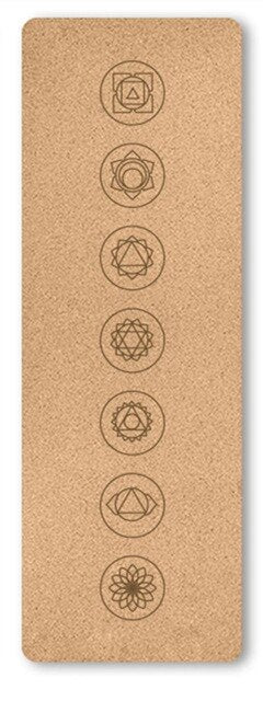 TPE+Cork Non-slip Yoga Mat Fitness Mats Position Line Eco-friendly Natural Cork Yoga Mattress Pilates Mat Exercise Training Mats