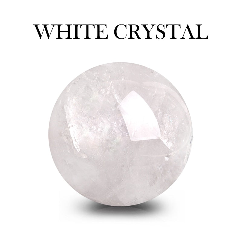 650mm Natural Crystal Ball White Crystal Quartz Ball Home Decoration Color Study Healing Energy Stone Mineral