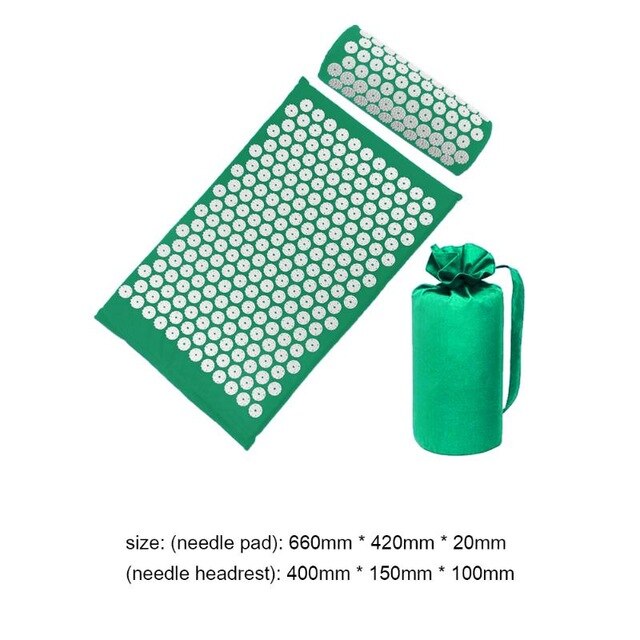 Massager Cushion Massage Yoga Mat Acupressure Relieve Stress Back Body Pain Spike Mat Acupuncture Massage Yoga Mat with Bag