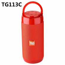 Load image into Gallery viewer, Portable Bluetooth Speaker Wireless Bass Column Waterproof Outdoor USB Speakers Support AUX TF Subwoofer Loudspeaker TG117
