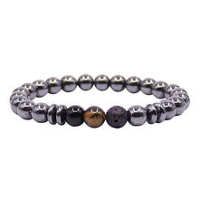 Load image into Gallery viewer, Lava Stone Balance Yoga Bracelet Men Natural Tiger Eye Beads Bracelets for Women Fashion Hematite Diffuser Bracelet Jewelry Gift
