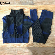 Load image into Gallery viewer, 2020 Yoga Sets Fitness Sports Set Clothing for women Running Gym Tight Leggings High Waist Pants Seamless Bra Top Workout Suits
