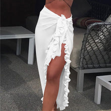 Load image into Gallery viewer, 2020 One Piece Women Beach Skirt Ruffles Sarong Bikini Beach Cover Up Chiffon Wrap Skirts Swimwear Summer Bathing Suit Swimsuits
