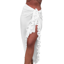 Load image into Gallery viewer, 2020 One Piece Women Beach Skirt Ruffles Sarong Bikini Beach Cover Up Chiffon Wrap Skirts Swimwear Summer Bathing Suit Swimsuits
