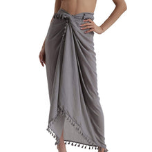 Load image into Gallery viewer, 2020 One Piece Women Beach Skirt Ruffles Sarong Bikini Beach Cover Up Chiffon Wrap Skirts Swimwear Summer Bathing Suit Swimsuits
