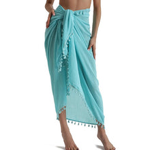 Load image into Gallery viewer, 2020 One Piece Women Beach Skirt Ruffles Sarong Bikini Beach Cover Up Chiffon Wrap Skirts Swimwear Summer Bathing Suit Swimsuits
