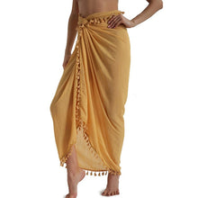 Load image into Gallery viewer, 2020 One Piece Women Beach Skirt Ruffles Sarong Bikini Beach Cover Up Chiffon Wrap Skirts Swimwear Summer Bathing Suit Swimsuits
