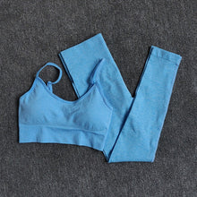 Load image into Gallery viewer, Yoga Set Fitness Clothing Sportswear High Waist Women Gym Leggings Tights Padded Push-up Seamless Sports Bra+Pants Sports Suits
