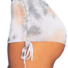 Load image into Gallery viewer, Women&#39;s pants, sexy tie-dye printed high waist sports shorts, women&#39;s yoga pants, breathable skin-friendly
