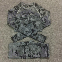 Load image into Gallery viewer, 2PCS/Set Camouflage Yoga Set Women Seamless Fitness Yoga Bra Sports Bra High Waist GYM Camo leggings Pants Fitness Suits Workout
