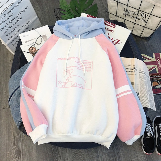 New Hoodied Women Sweatshirt Spring Autumu Fashion Top Hoodies Long Sleeve Pullover Sweatshirt Korean Loose Women's Tops