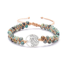 Load image into Gallery viewer, Natural Stone Tree Of Life Charm Bracelets For Women Handmade Beads String Braided Bracelet Yoga Bracelets Jewelry Dropshipping
