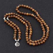 Load image into Gallery viewer, Charm Multilayer 108 Wood Beads OM Bracelet Tibetan Buddhist Mala Buddha Charm Rosary Bracelet Yoga Wooden For Women Men Jewelry
