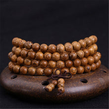 Load image into Gallery viewer, Charm Multilayer 108 Wood Beads OM Bracelet Tibetan Buddhist Mala Buddha Charm Rosary Bracelet Yoga Wooden For Women Men Jewelry

