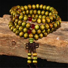 Load image into Gallery viewer, Charm Multilayer 108 Wood Beads OM Bracelet Tibetan Buddhist Mala Buddha Charm Rosary Bracelet Yoga Wooden For Women Men Jewelry
