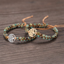 Load image into Gallery viewer, Natural Stone Tree Of Life Charm Bracelets For Women Handmade Beads String Braided Bracelet Yoga Bracelets Jewelry Dropshipping
