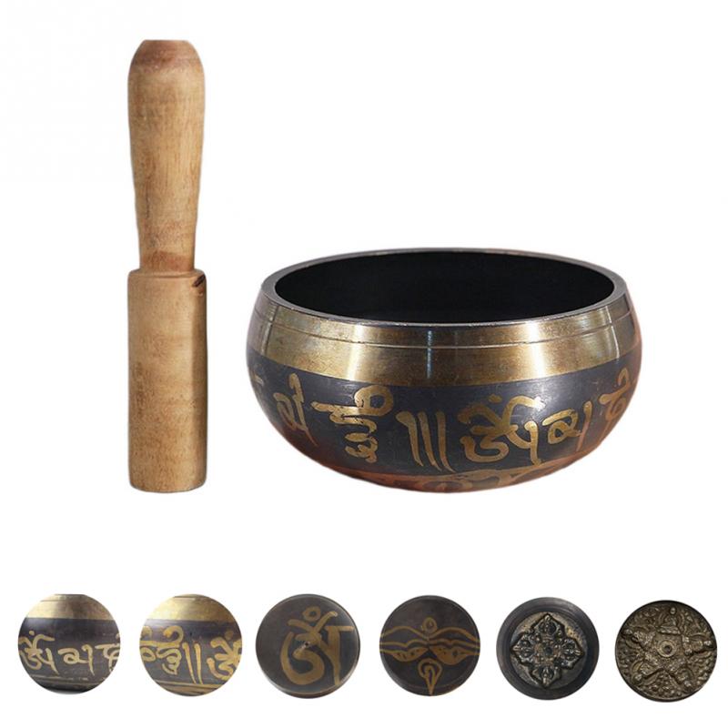 Buddhist Accessories Tibetan Meditation Hammer Music Bowl Yoga Bronze Sound Therapy Chakra Singing Bowl Yoga Meditation