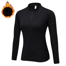 Load image into Gallery viewer, Plus Velvet Comprehensive Training Sweater Winter Warm Tights Women Long Sleeve Gym Fitness Running Yoga Sport Ladies Clothes
