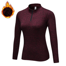 Load image into Gallery viewer, Plus Velvet Comprehensive Training Sweater Winter Warm Tights Women Long Sleeve Gym Fitness Running Yoga Sport Ladies Clothes
