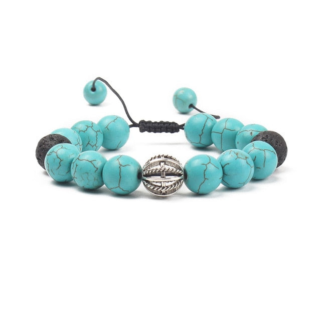 showboho10mm natural stone lucky bracelet prayer meditation blessing men and women friendship bracelet yoga exercise