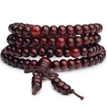 Load image into Gallery viewer, Prayer Beads Bracelet Tibetan Buddhist Rosary Charm Mala Meditation Necklace Yoga lucky Wenge Wooden Bracelet For Women Men

