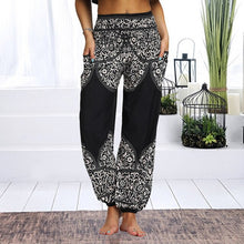 Load image into Gallery viewer, Womens Loose Yoga Pants Floral Print Wide Leg Trousers Long Stretch Pants Loose Palazzo Trousers SweatpantsHarlan Pants
