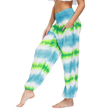 Load image into Gallery viewer, Womens Loose Yoga Pants Floral Print Wide Leg Trousers Long Stretch Pants Loose Palazzo Trousers SweatpantsHarlan Pants
