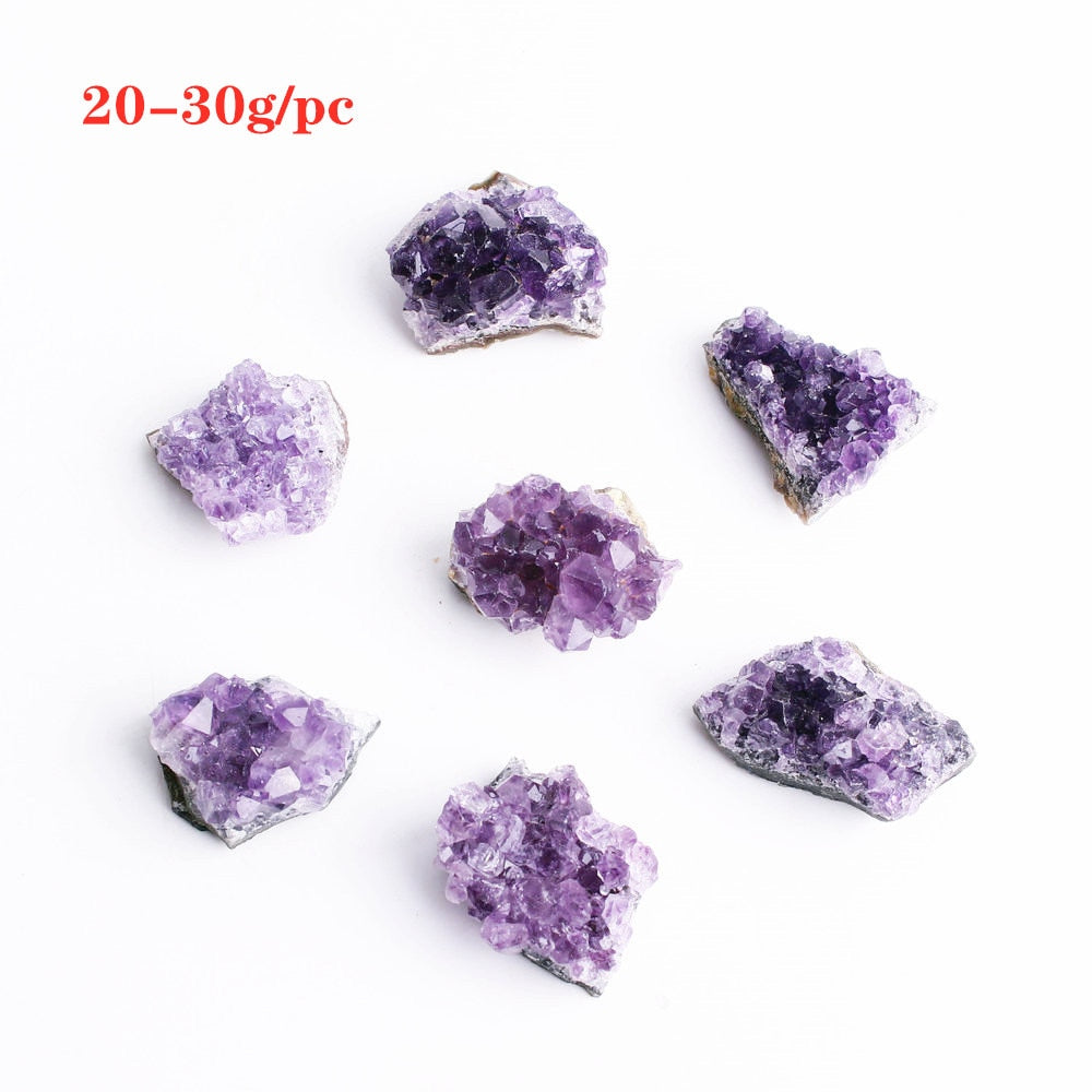 1PC Natural Raw Amethyst Crystal Cluster Geode Purple Quartz Raw Point Mineral Specimen Healing Home Decor