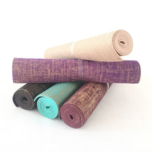 Load image into Gallery viewer, Non-slip Jute Pvc Yoga Mat Nature Yoga Mat Thickness 5mm Linen Material Yoga Mat Exercise Pad
