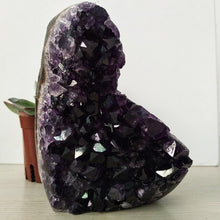 Load image into Gallery viewer, High quality Uruguay stone amethyst geode crystal quartz cluster home decor display amethyste pierre naturelle
