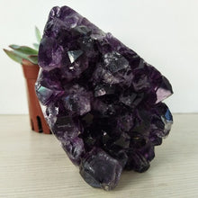 Load image into Gallery viewer, High quality Uruguay stone amethyst geode crystal quartz cluster home decor display amethyste pierre naturelle
