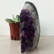 Load image into Gallery viewer, High quality Uruguay stone amethyst geode crystal quartz cluster home decor display amethyste pierre naturelle
