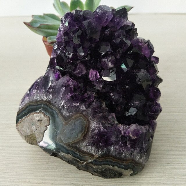 High quality Uruguay stone amethyst geode crystal quartz cluster home decor display amethyste pierre naturelle
