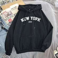 Load image into Gallery viewer, NEW 8 Colors Sweatshirts velvet winter Women&#39;s NEW YORK printing Hooded Female 2020 Cotton Thicken Warm Hoodies Lady Autumn Tops
