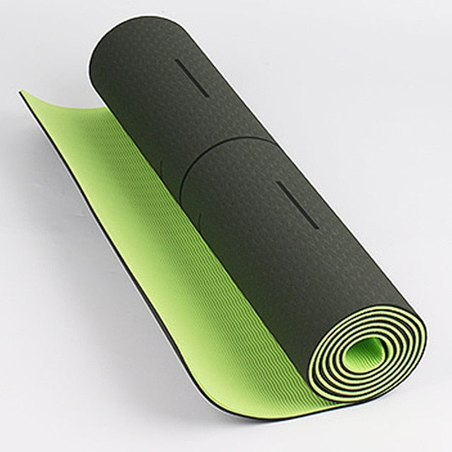 TPE Non-slip Yoga Mats With Position Line Thicken Sports Gymnastic Pilates Mats Tasteless Gym Exercise Living Room Pads Fitness