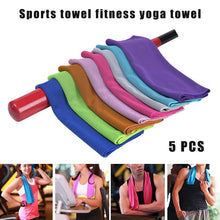 Load image into Gallery viewer, Hot 5 Pcs Cooling Towel Quick Drying Breathable for Sports Fitness Yoga Swimming Travel DO2

