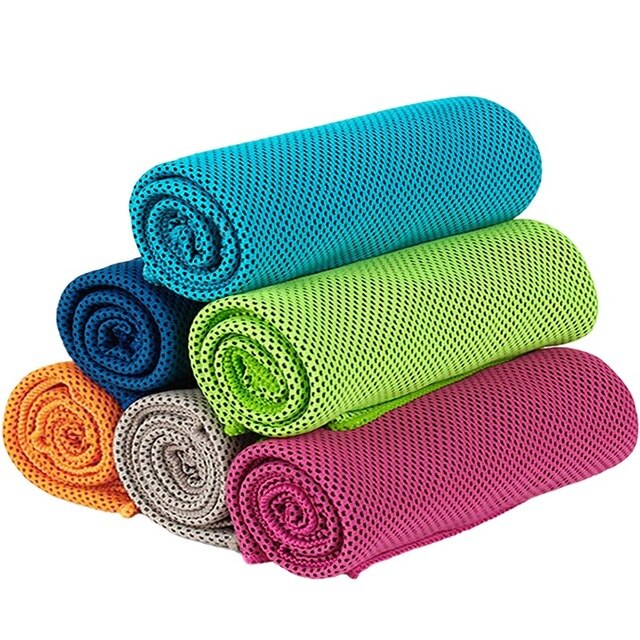 Hot-6 Pack Cooling Towel Soft Breathable Ice Sports Towel Absorbent Fast Drying Towels for Yoga Sport Workout Fitness